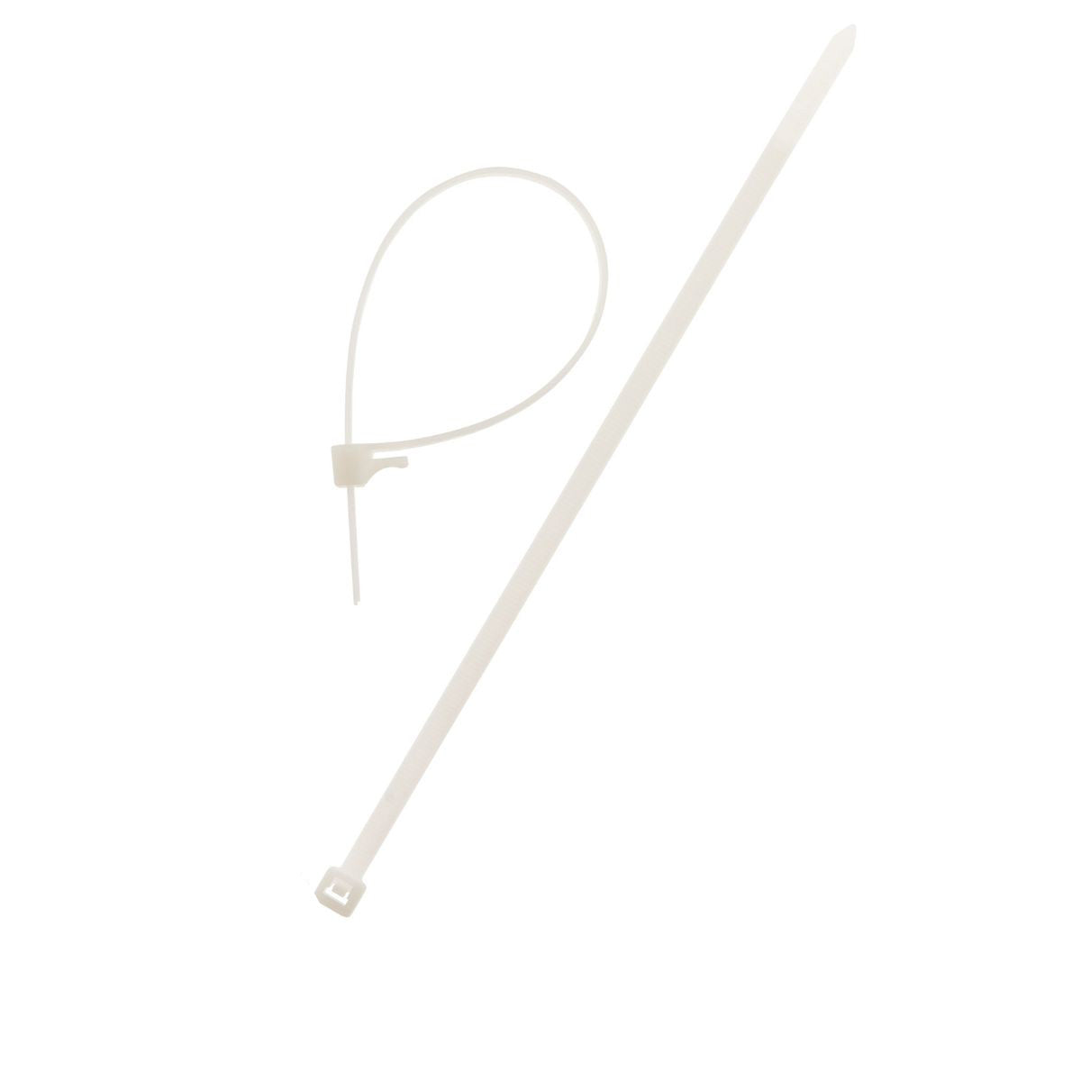 Lot de colliers de câblage réutilisables - 3,6x 100mm - transparent - Zenitech