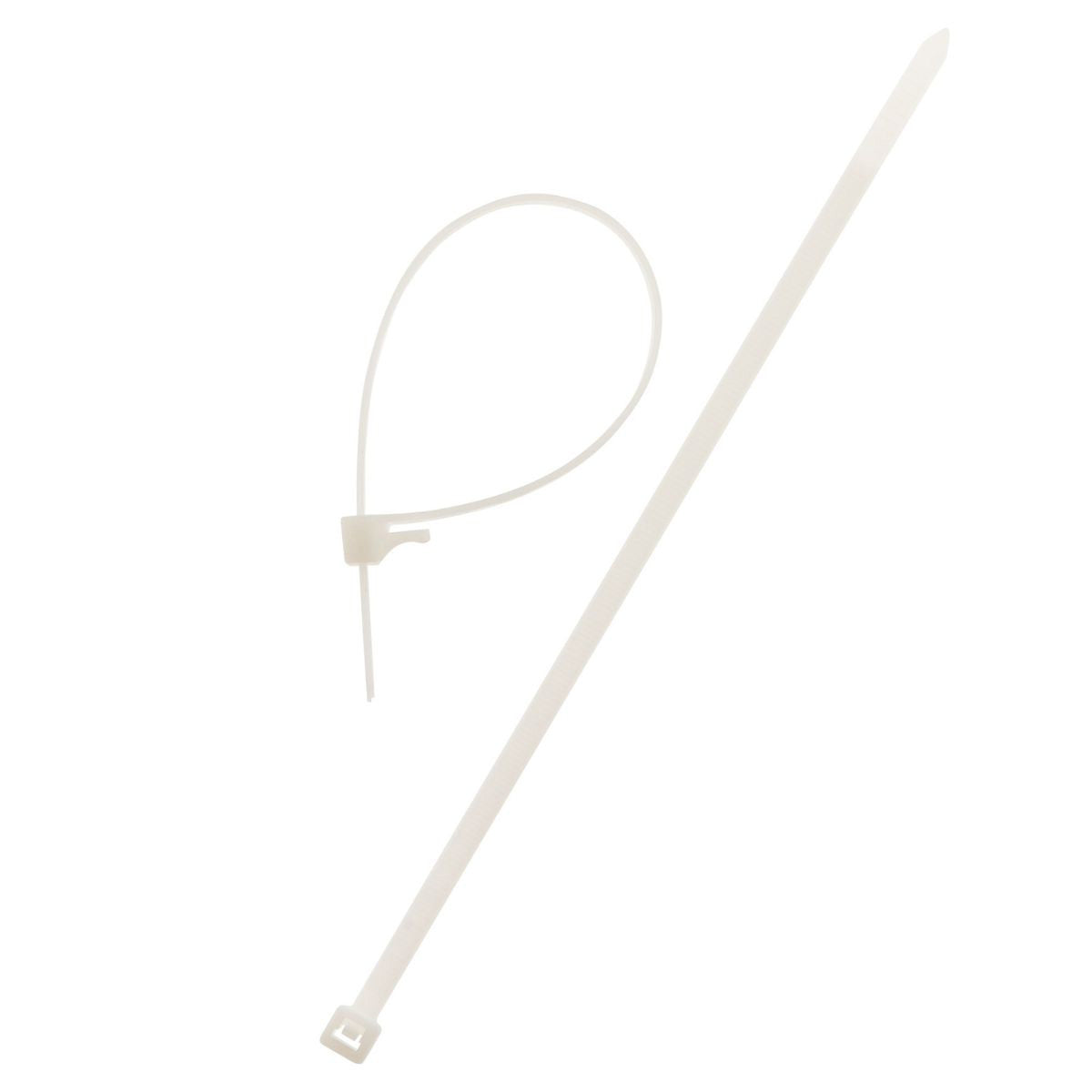 Lot de colliers de câblage réutilisables - 3,6x 100mm - transparent - Zenitech