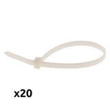 Lot de colliers de câblage réutilisables - 3,6x 100mm - transparent - Zenitech