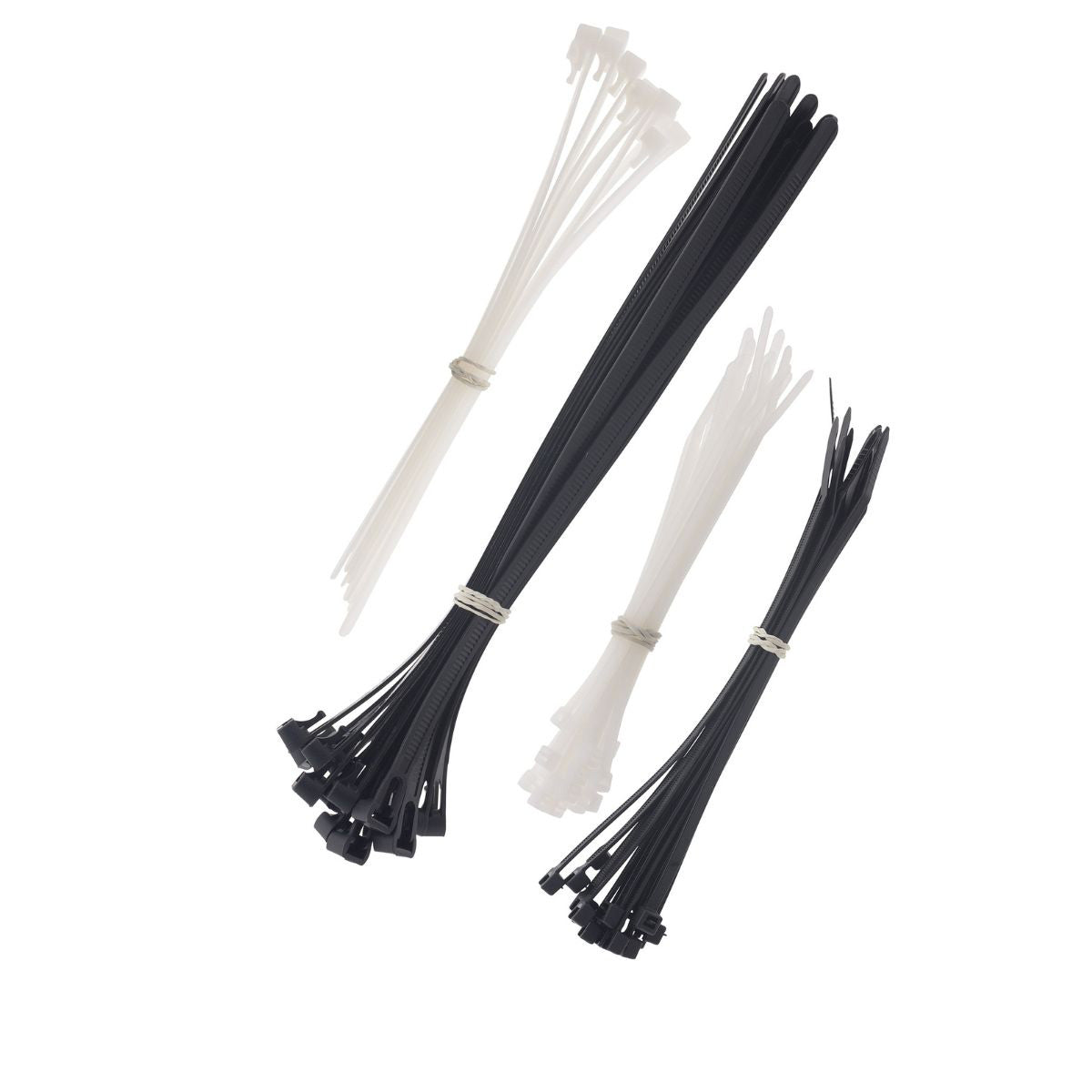 Lot de 70 colliers réutilisables - Noir et Blanc - Zenitech