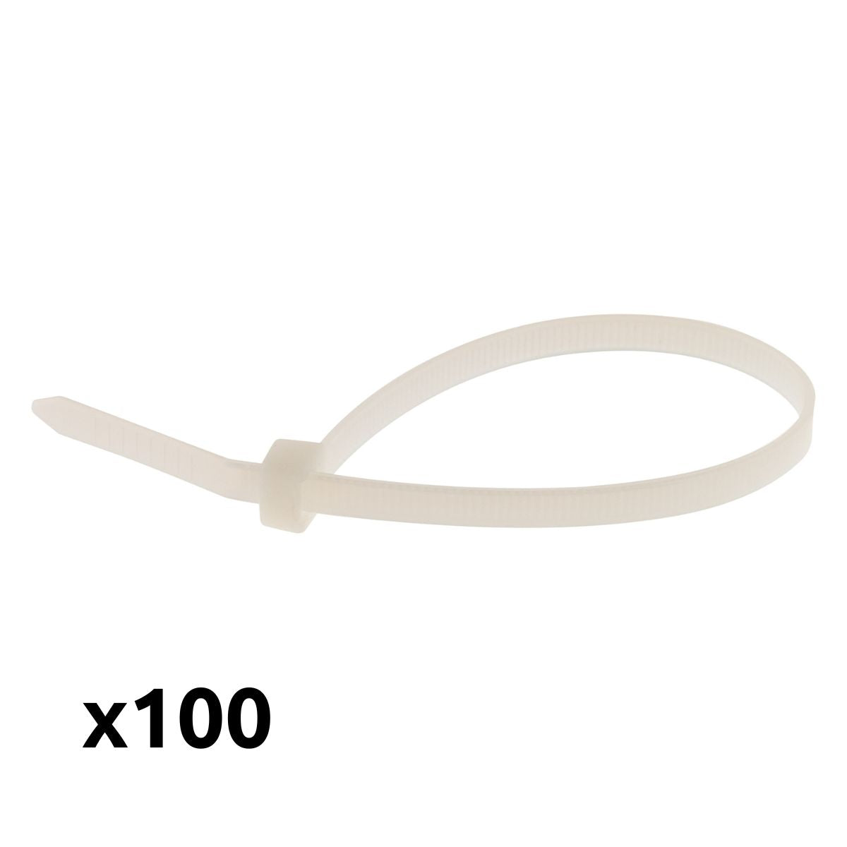 Lot de colliers de câblage 3,6x 140mm - transparent - Zenitech
