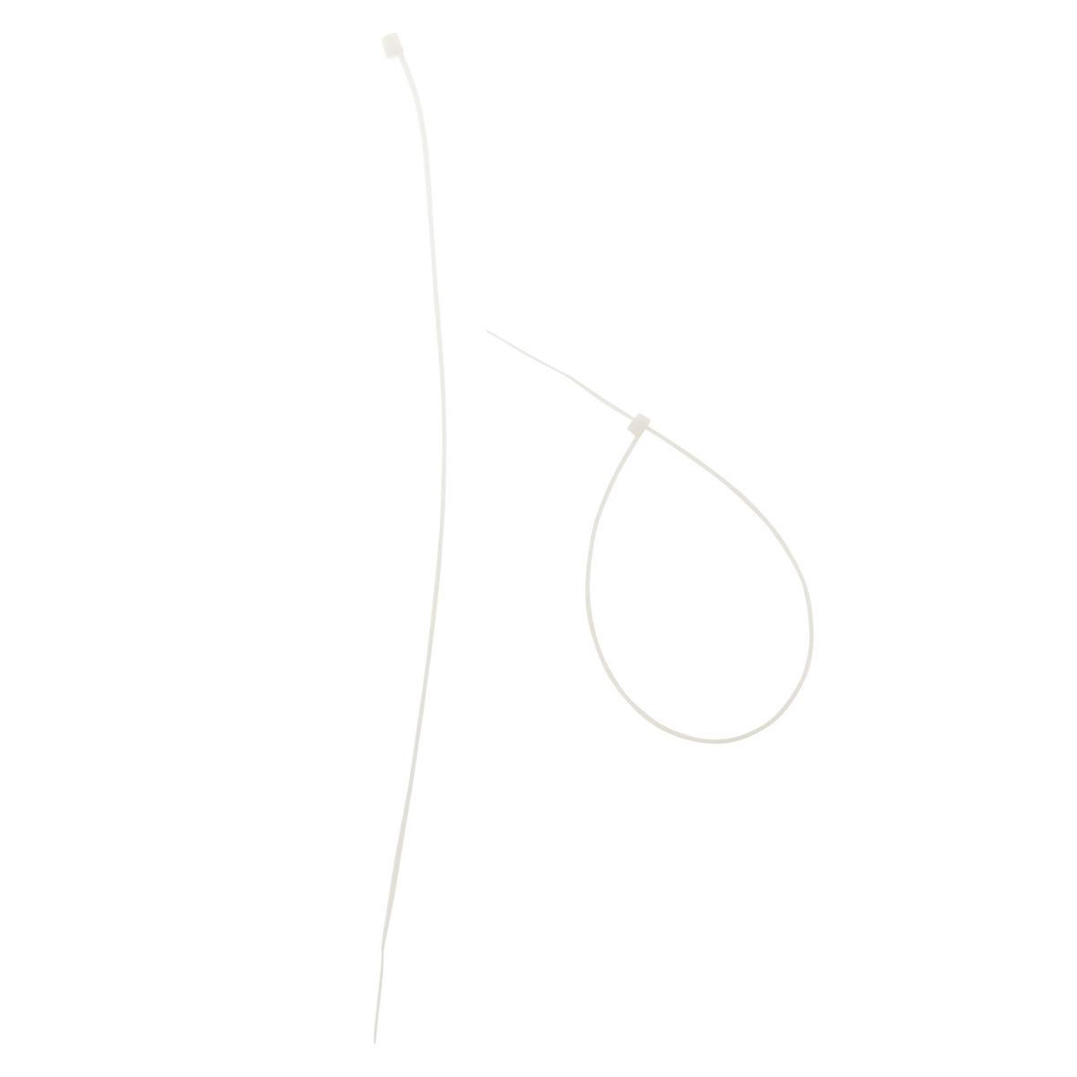 Lot de 20 colliers câblage 3,6x 300mm - Transparents - Zenitech