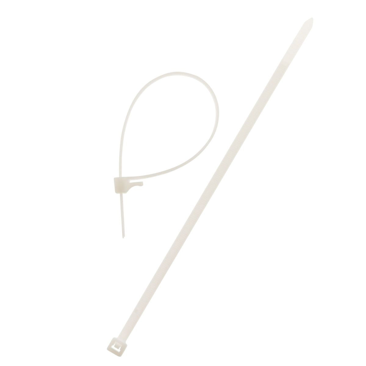 Lot de 20 colliers de câblage 4,8x300mm - Transparent - Zenitech