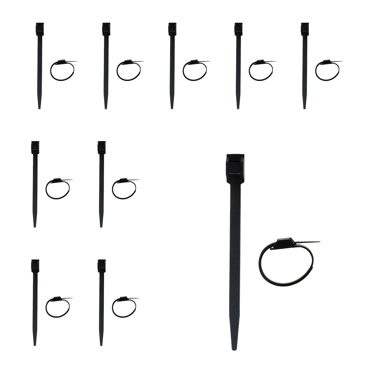 Lot de colliers de câblage 6x114mm noir - Zenitech