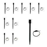 Lot de colliers de câblage 6x114mm noir - Zenitech