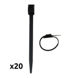 Lot de colliers de câblage 6x114mm noir - Zenitech