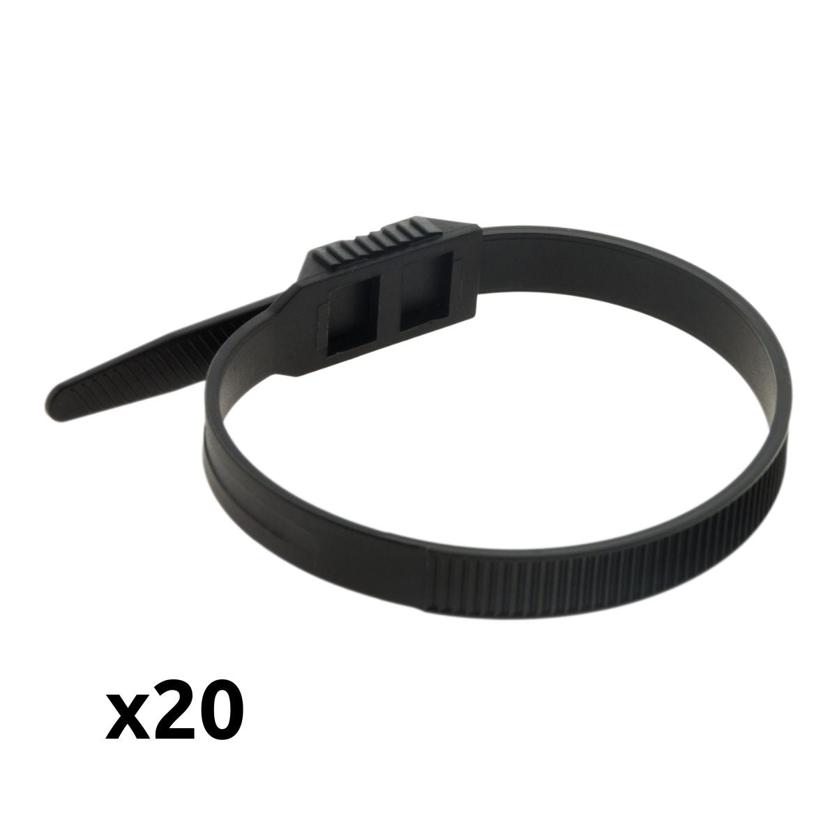 Lot de colliers de câblage 6x 175mm - noir - Zenitech