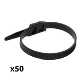 Lot de colliers de câblage 6x 175mm - noir - Zenitech