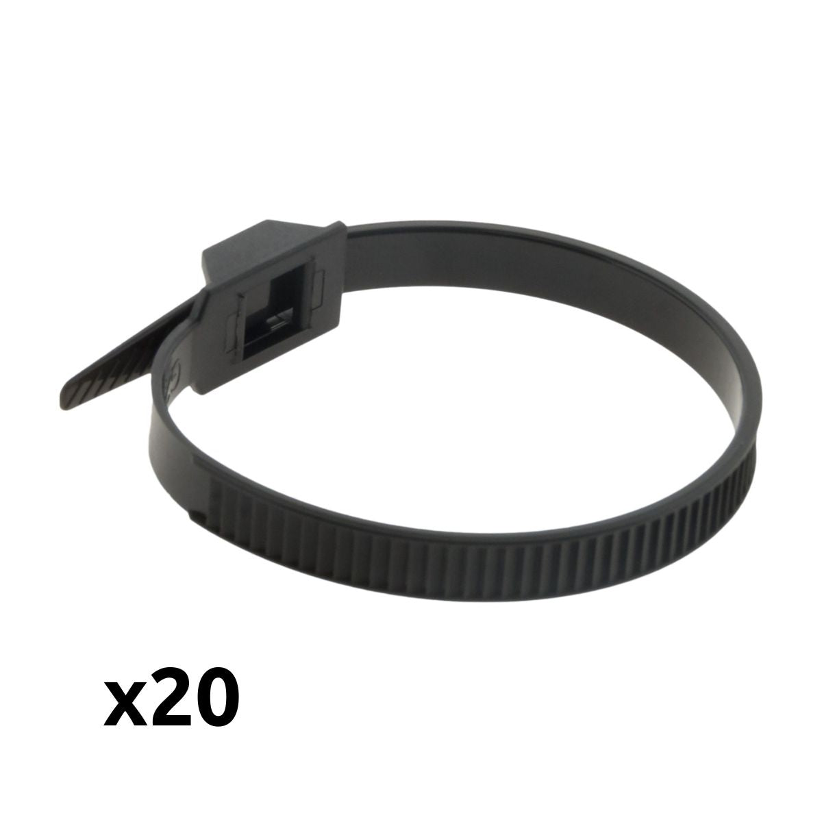 Lot de colliers de câblage 9x 260mm noir - Zenitech