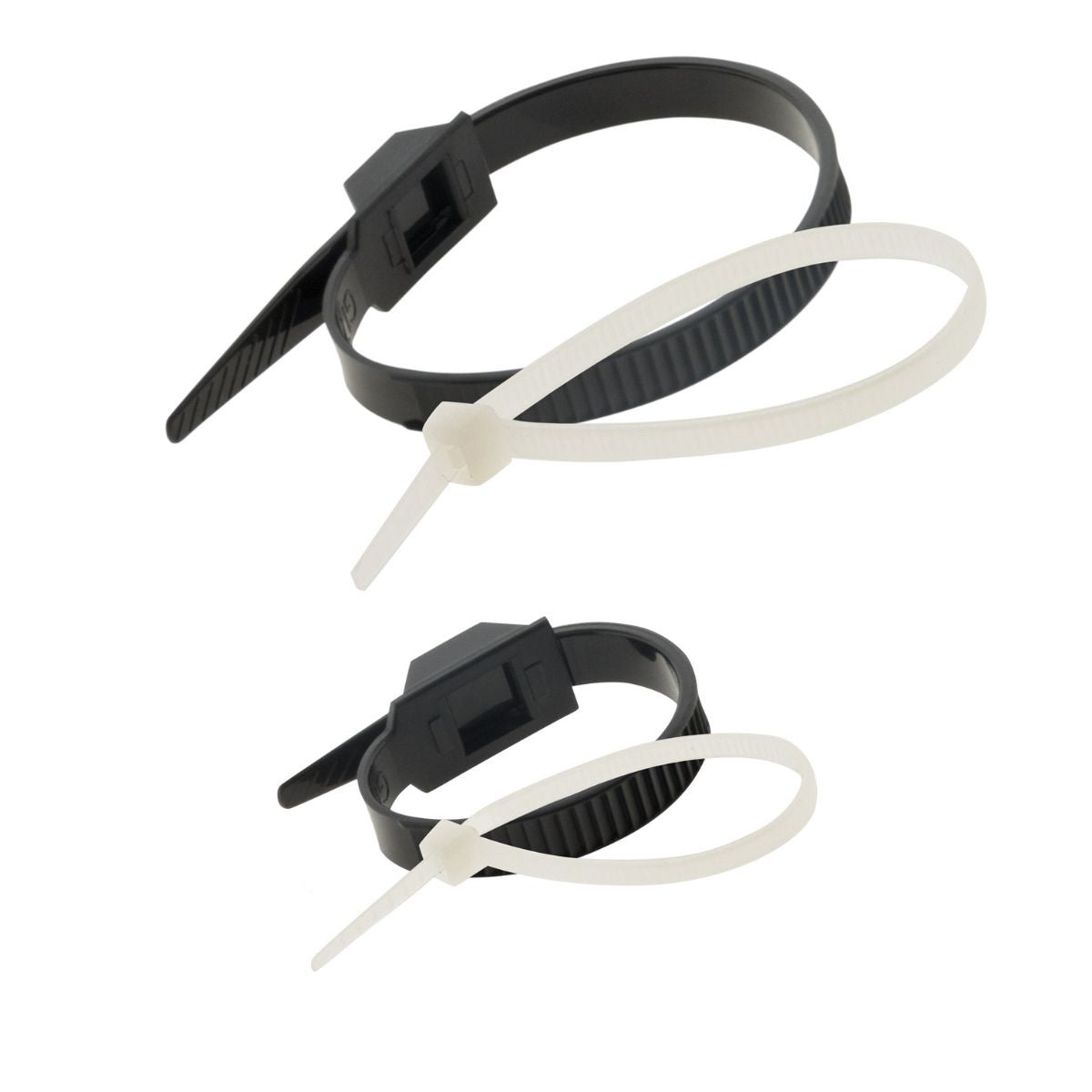Lot 50 colliers de câblage - Noirs et Blancs - Zenitech