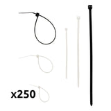 Lot de 250 colliers de câblage mixtes - Zenitech