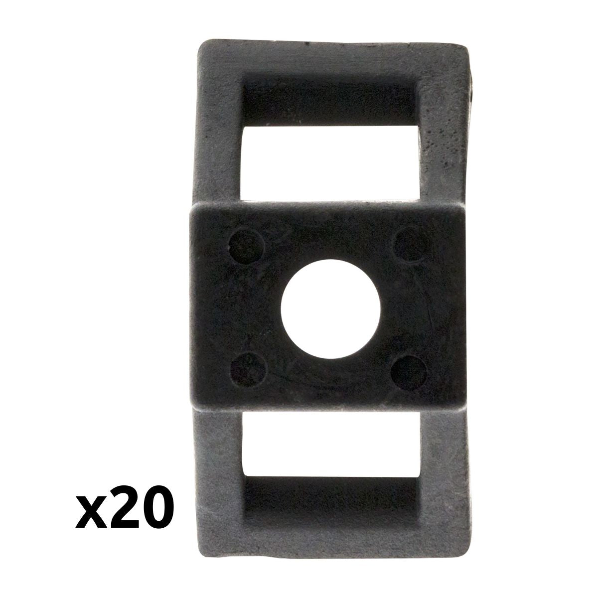 Lot embases à visser - noir - Zenitech
