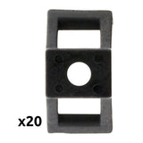 Lot embases à visser - noir - Zenitech