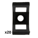 Lot embases à visser - noir - Zenitech