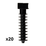 Lot embases noires pour chevilles - Zenitech