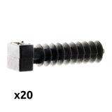 Lot embases noires pour chevilles - Zenitech