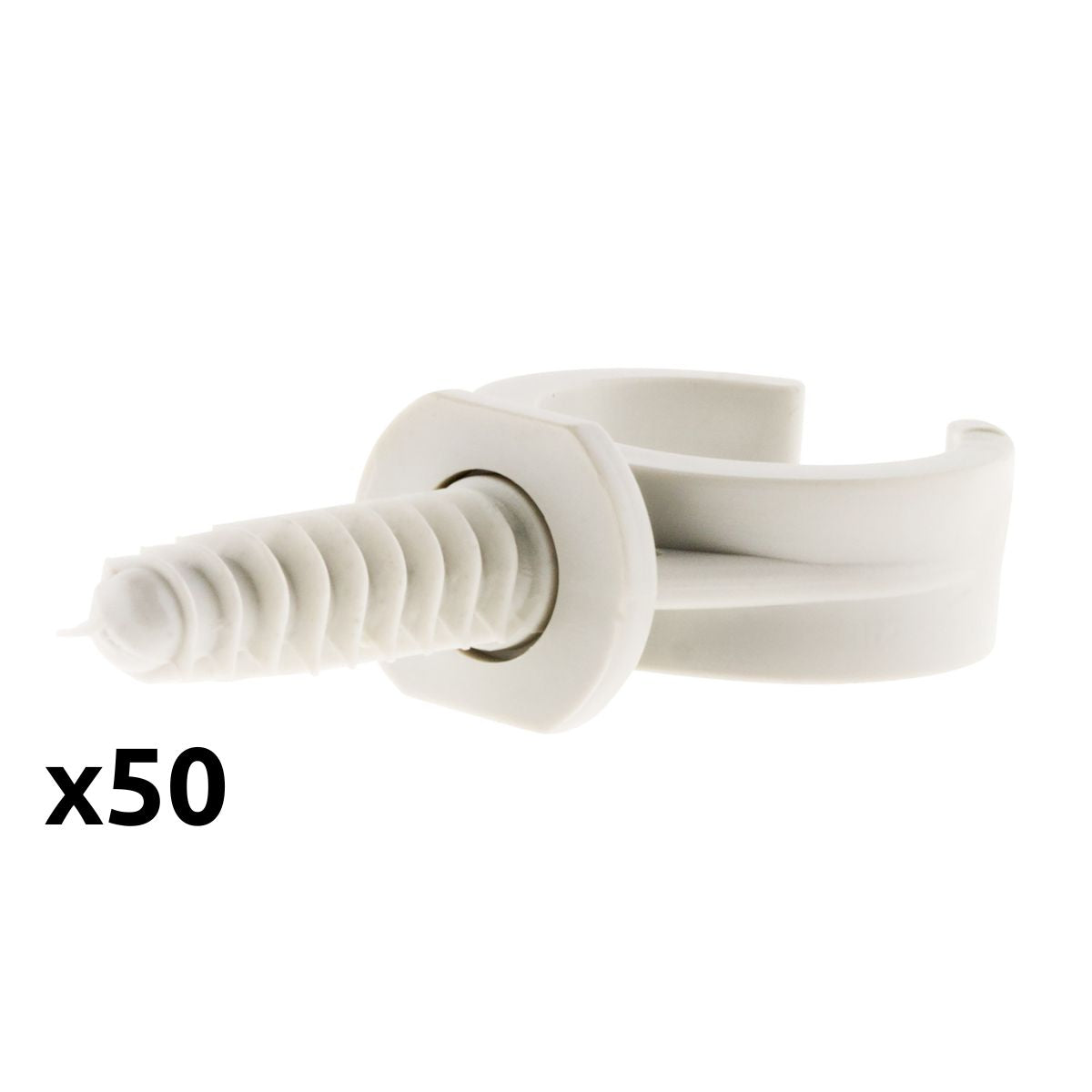 Lot de 50 clips avec chevilles gris - Zenitech