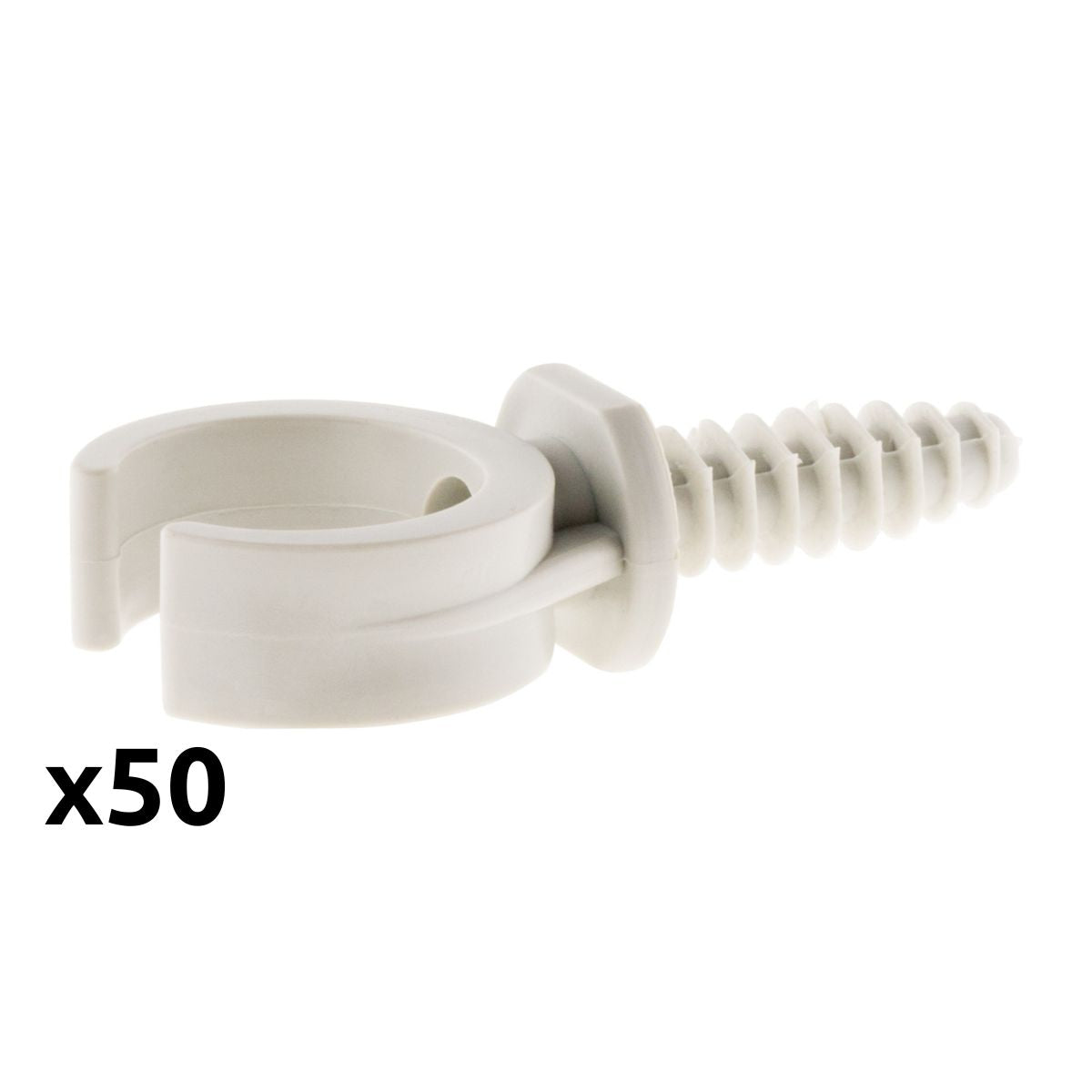 Lot de 50 clips avec chevilles gris - Zenitech