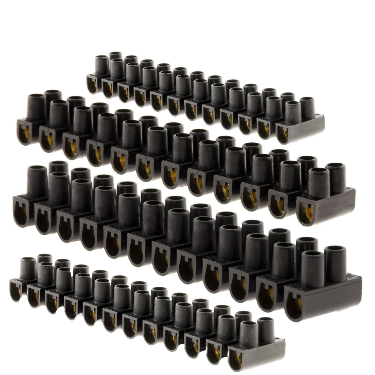 Lot 4 barrettes 1x4mm² + 1x6mm² + 2x10mm² Noir - Zenitech