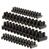 Lot 4 barrettes 1x4mm² + 1x6mm² + 2x10mm² Noir - Zenitech