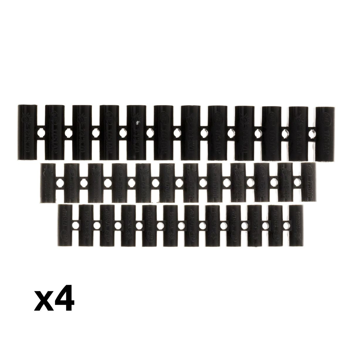 Lot 4 barrettes 1x4mm² + 1x6mm² + 2x10mm² Noir - Zenitech