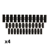 Lot 4 barrettes 1x4mm² + 1x6mm² + 2x10mm² Noir - Zenitech