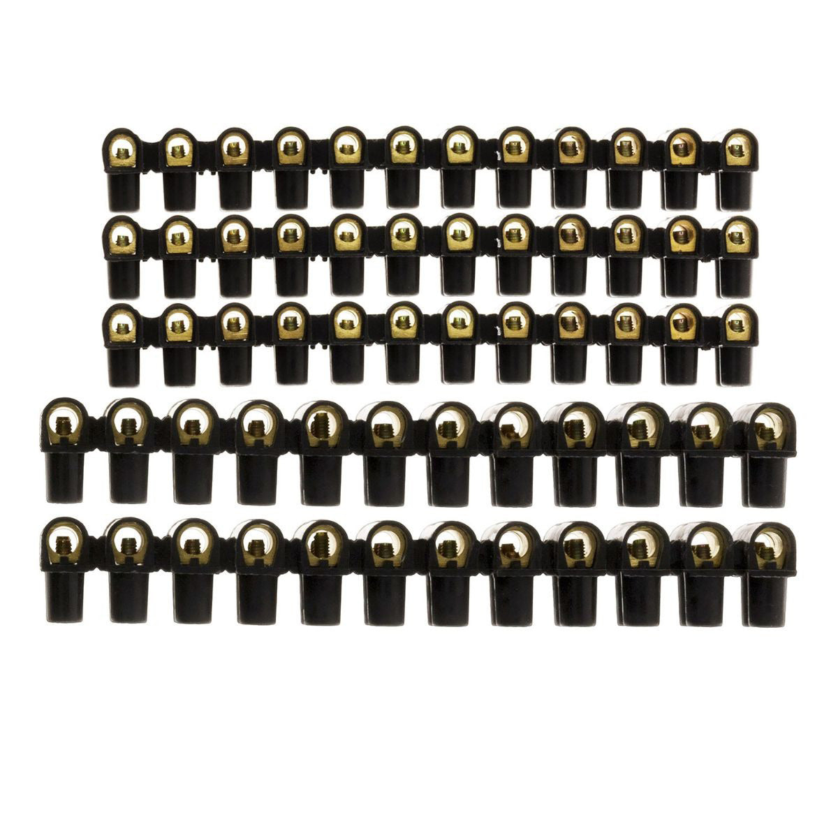 Lot 5 barrettes 3x6mm² + 2x10mm² - Noir - Zenitech