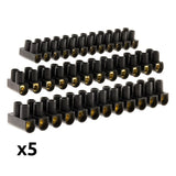 Lot 5 barrettes 3x6mm² + 2x10mm² - Noir - Zenitech