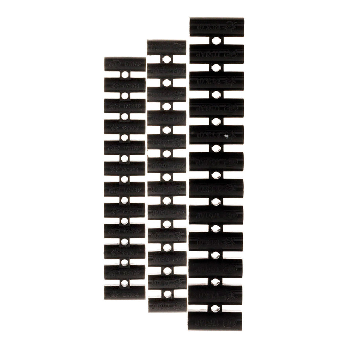 Lot 5 barrettes 3x6mm² + 2x10mm² - Noir - Zenitech