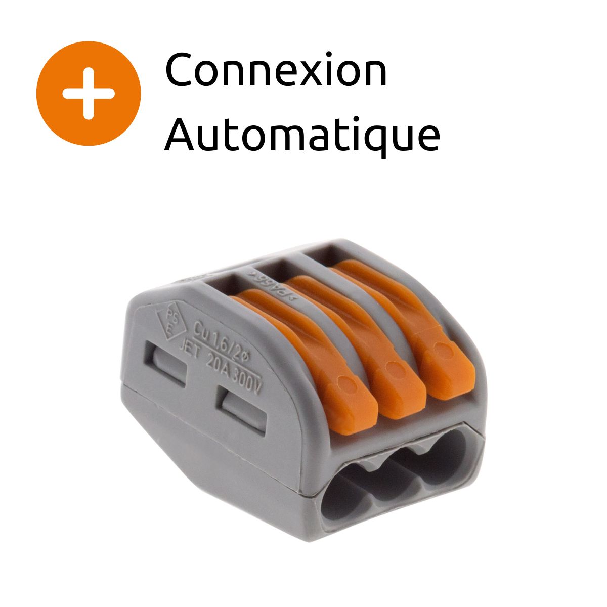 Lot de 30/50 bornes automatiques à cliquet S222 - 2/3/5 entrées  4mm² - Wago