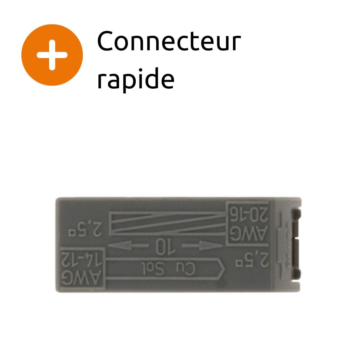 Lot de 6 bornes de service pour luminaires S224 - Conducteurs rigides 2,5mm² max - connecteurs rapides - Gris - Wago