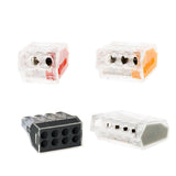 Panachage de 100 bornes S2273 - Connexion rapide - 2/3/5/8 conducteurs – fils rigides 2,5mm² - Wago