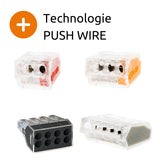 Panachage de 100 bornes S2273 - Connexion rapide - 2/3/5/8 conducteurs – fils rigides 2,5mm² - Wago
