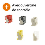 Lot de 5 bornes de raccordement S243 - Conducteurs souples et rigides - 0,6 à 0,8 mm² - 4 pôles - Wago