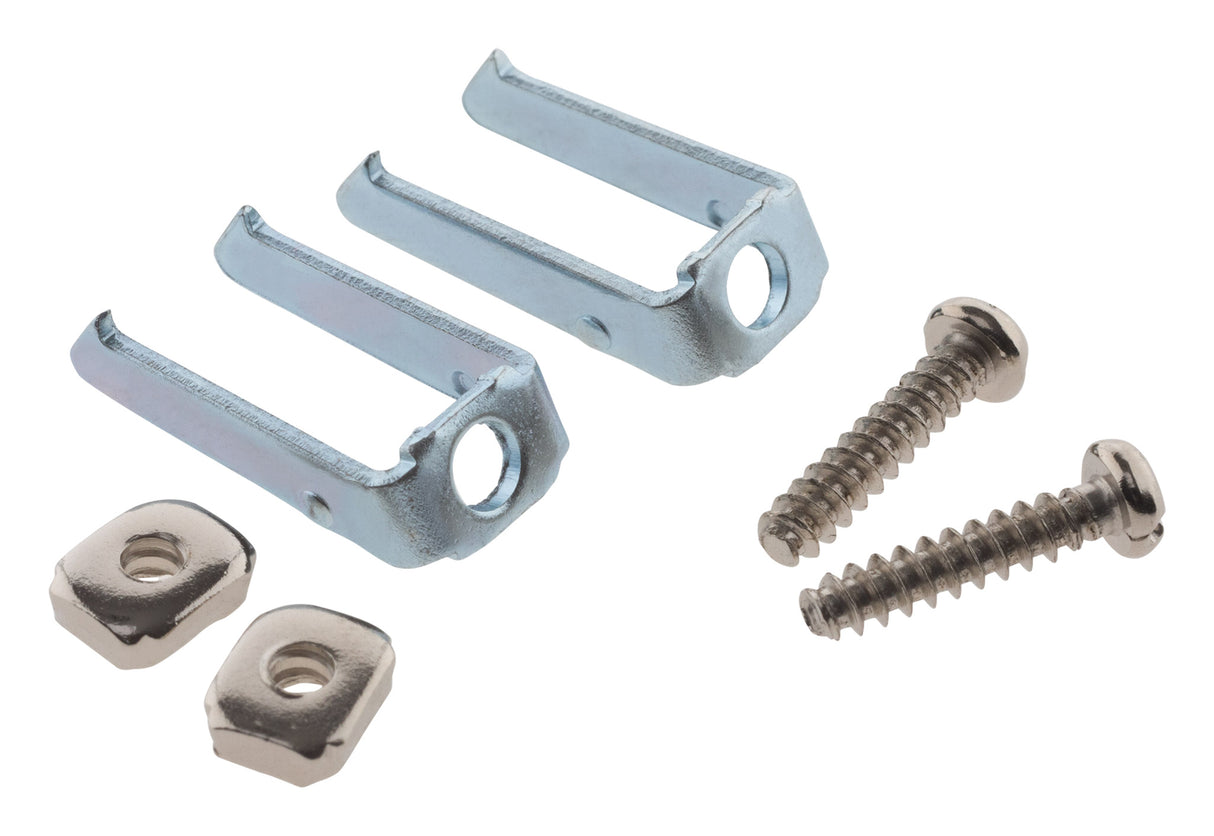 Lot de 10 griffes de fixation pour appareillage universel - gris - Zenitech