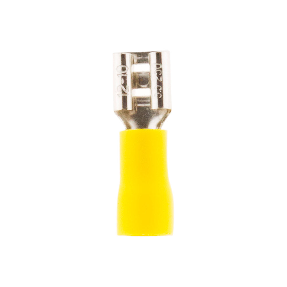 10 cosses clips femelles Ø6,3mm - Jaune - Zenitech