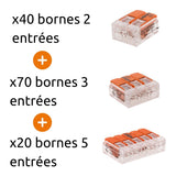 Valise 130 mini bornes de connexion N1 S221 + 5 Gelbox + testeur de tension - Wago