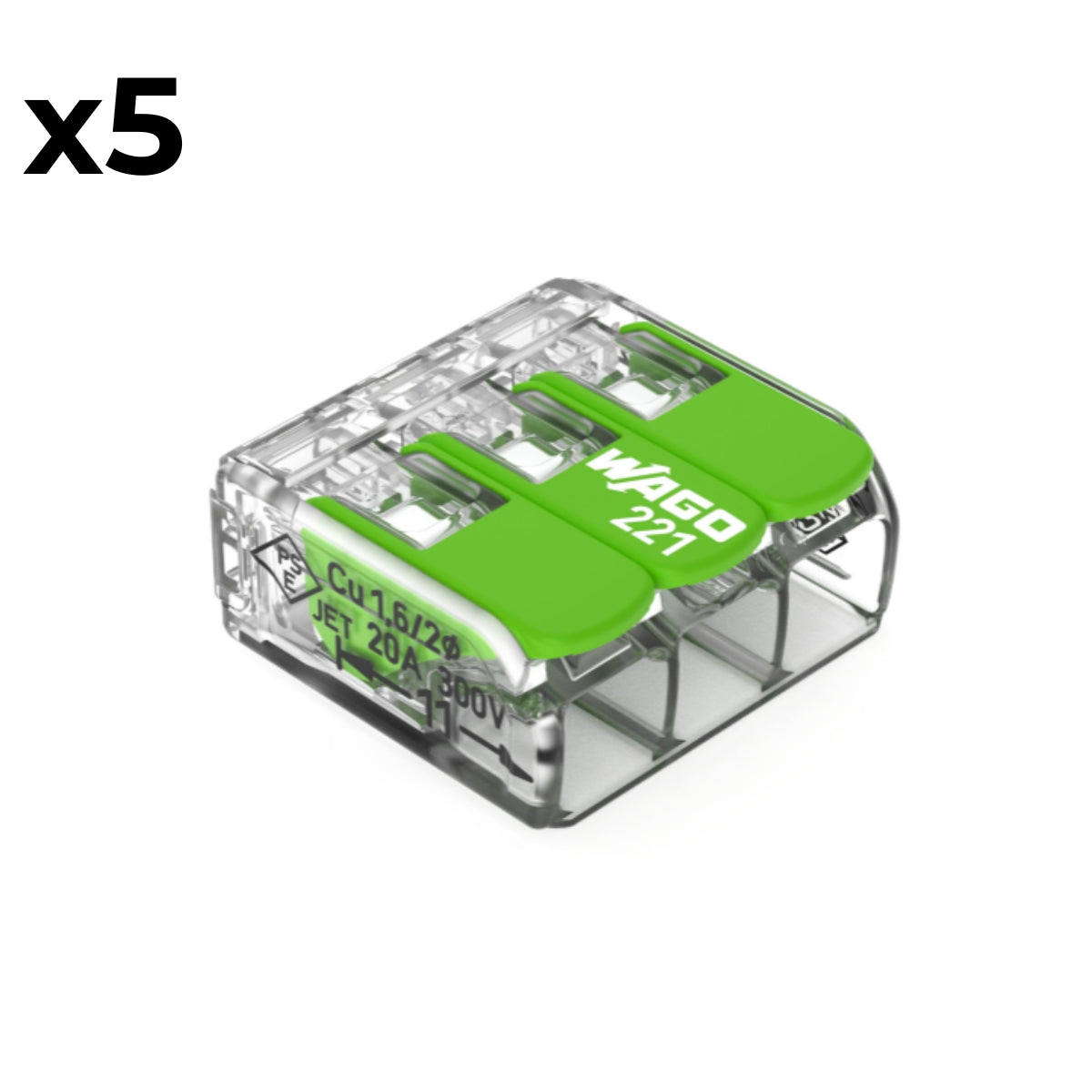 Sachet de bornes 221 Green - Wago