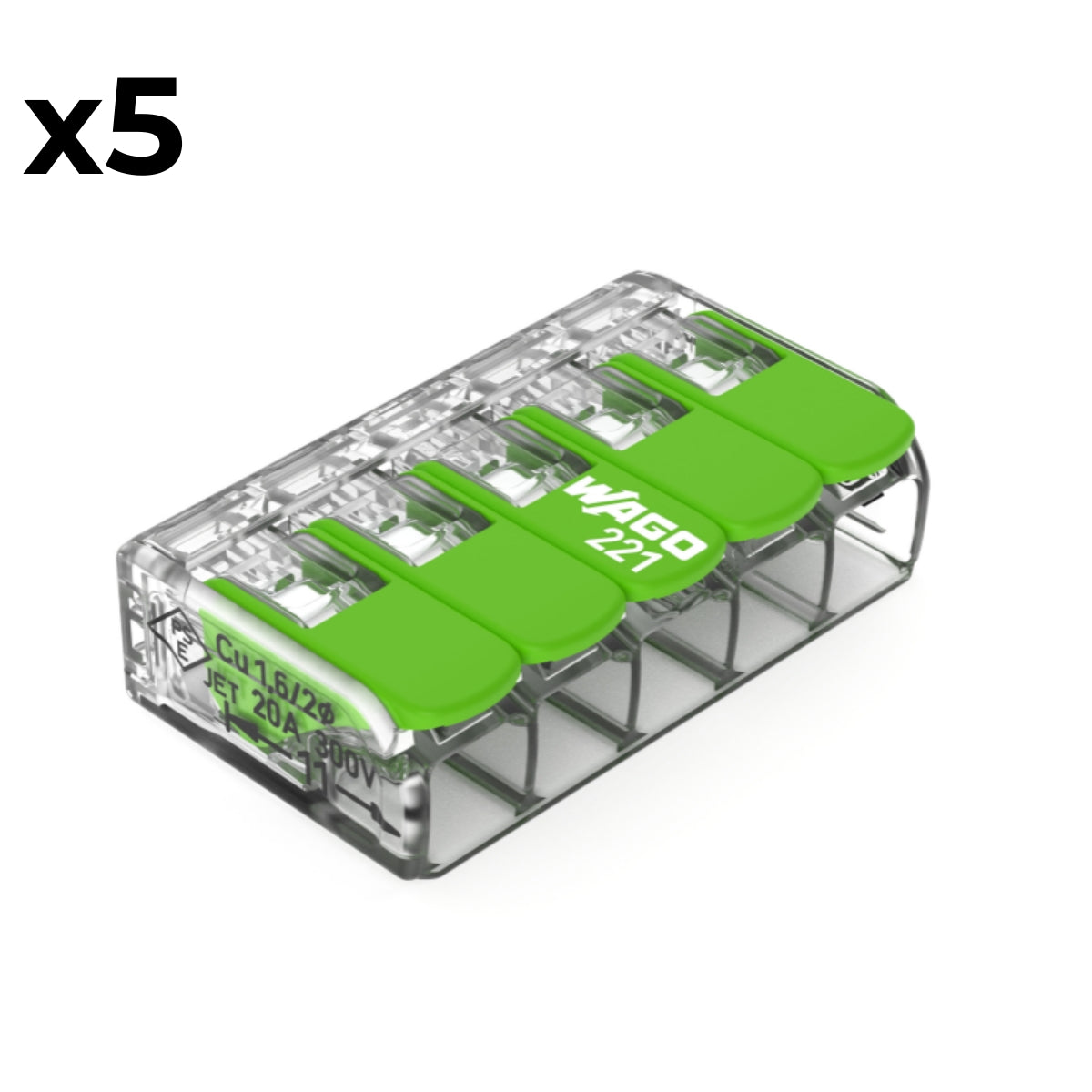 Sachet de bornes 221 Green - Wago
