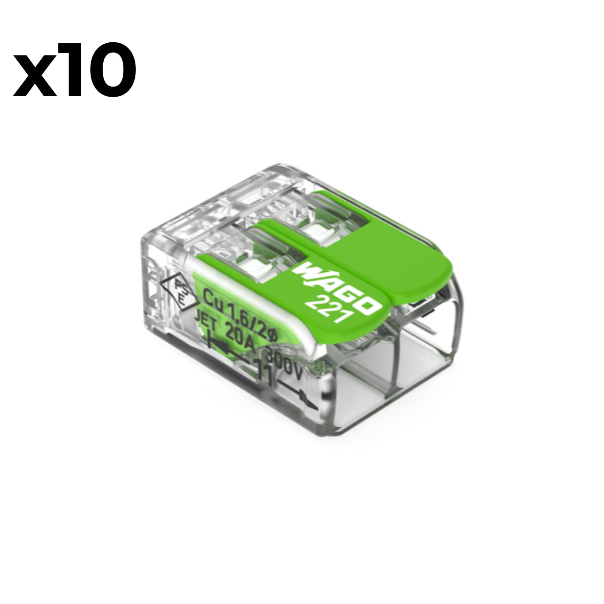 Sachet de bornes 221 Green - Wago