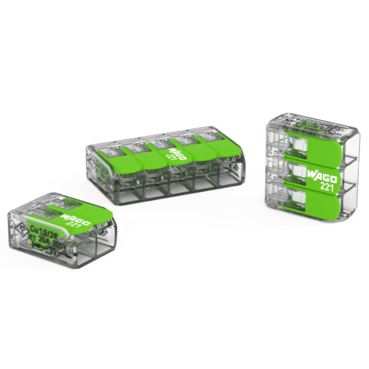 Sachet de bornes 221 Green - Wago