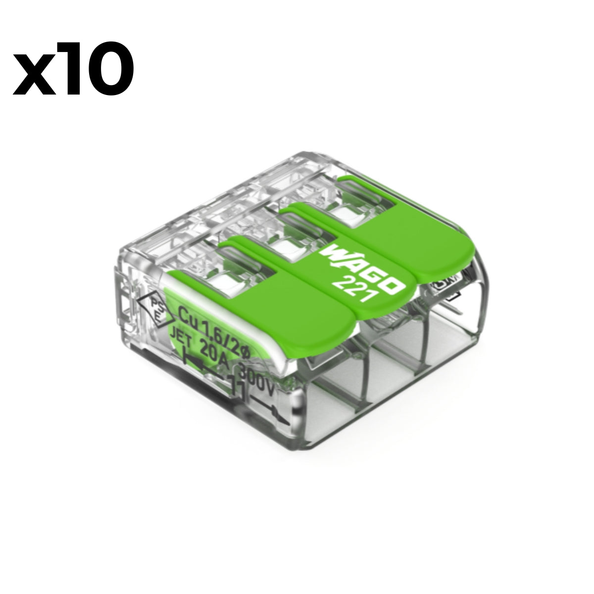 Sachet de bornes 221 Green - Wago