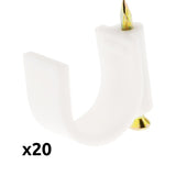Lot de 20 crochets de fixation - Zenitech