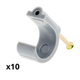 Lot de 10 attaches plastiques Ø20/25mm - Gris - Zenitech