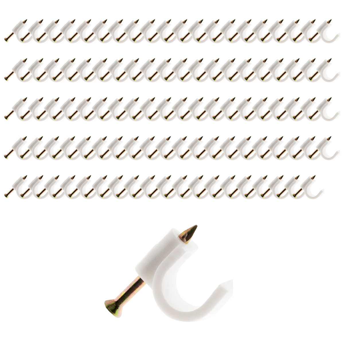 Lot de 100 crochets de fixation - Zenitech