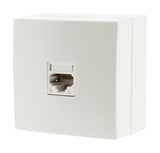 Prise RJ11 en saillie IP20 - Blanc - Zenitech