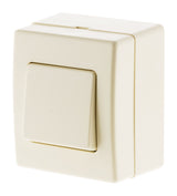 Bouton poussoir 10A saillie - blanc - Beijing - Zenitech