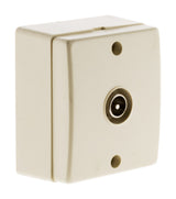 Prise TV Ø9,52mm saillie - blanc - Beijing - Zenitech