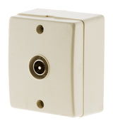 Prise TV Ø9,52mm saillie - blanc - Beijing - Zenitech
