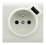 Prise 2P+T et USB en saillie - blanc - Zenitech